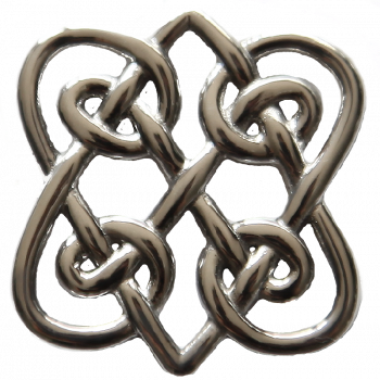 Keltischer Knoten aus Edelstahl, Doppelherz