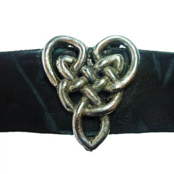 keltisches lederarmband mit herzknoten