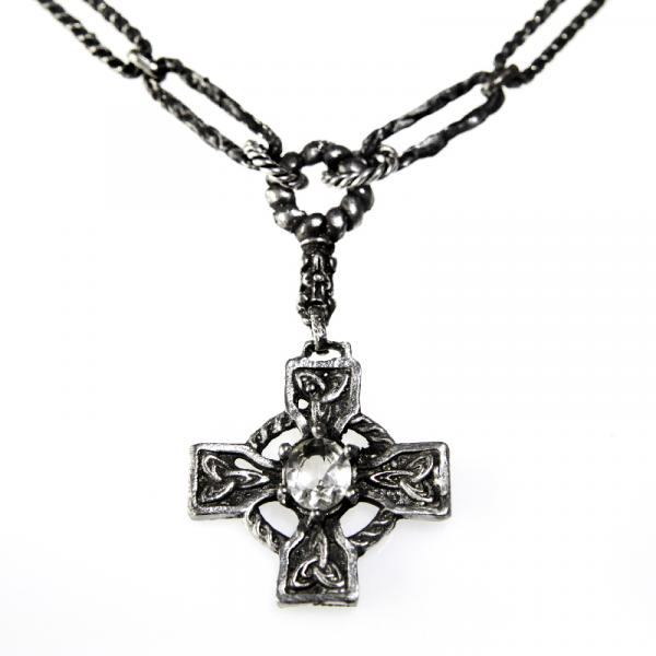 Keltisches Kreuz, Collier mit Quartz